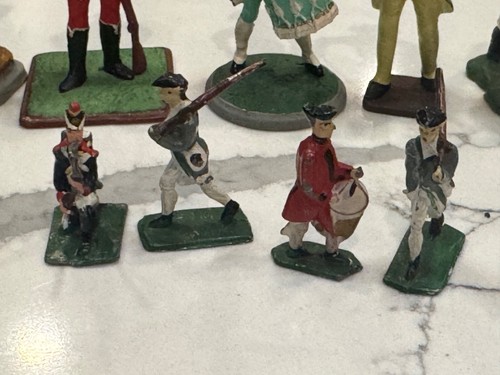 Lot of 21 vintage pewter & lead toy revolutionary figurines, Hummelwerk, others - Picture 5 of 13