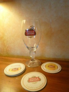 6 sous-bocks 6 verres à bière STELLA 50cl