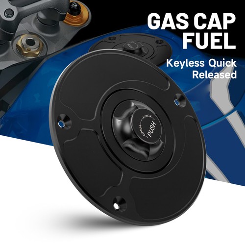 Keyless Gas Fuel Tank Cap Cover For Honda CBR600 600RR CBR1000RR CBR1100XX VT750 - Picture 7 of 28