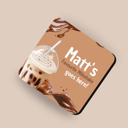 Posavasos Personalizados MDF - Insertar Nombre - Regalo para Amantes del Batido - Vajilla - Imagen 3 de 11