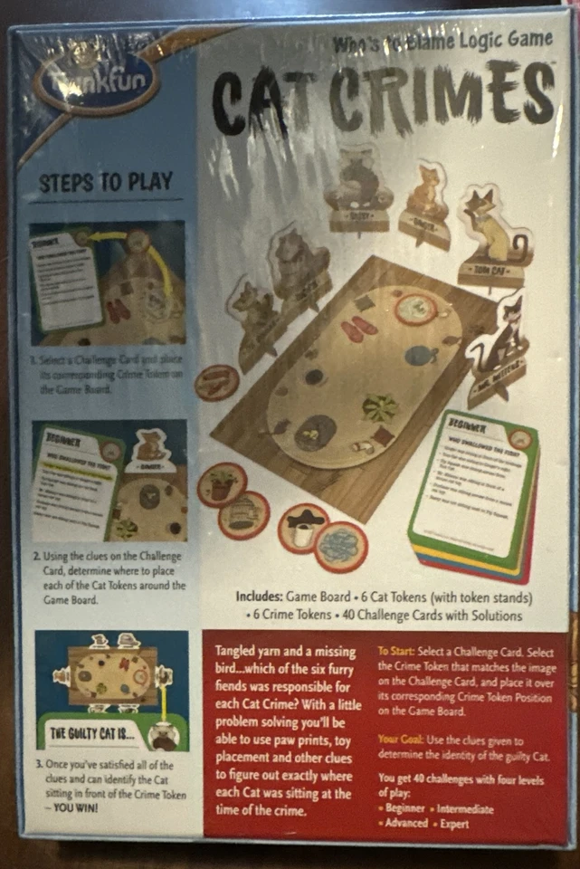 Juego de lógica Cat Crimes Who’s To Blame NUEVO/SELLADO Foto 2 de 2