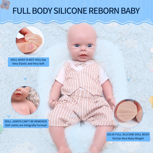 IVITA 20"" Silicona Artificial Recién Nacido Bebé Niño Floppy Muñeca Silicona Regalo de Navidad - Imagen 7 de 12