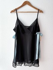 NWT 2000 s Valerie Stevens Black & Blue Sheer...