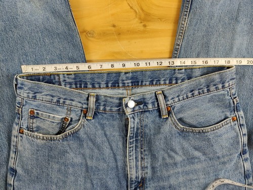 Levi's 550 Jeans Men's Sz 38x34 Relaxed Fit Red Tab Blue Denim Zip Fly Broken In - Picture 10 of 11