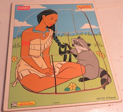 Rare Vintage Playskool Disney Princess Pocahontas Board Puzzle 9 Pieces 241-02 - Picture 2 of 8