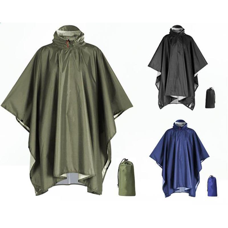 Poncho de lluvia de alta resistencia para mochileros impermeable ligero adulto emergencia