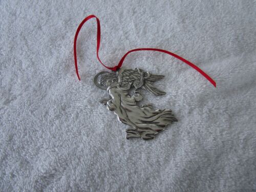 REED & BARTON Silverplated [ ANGEL WITH DOVE ]~ Christmas Ornament ~~NICE!!! - Picture 1 of 6