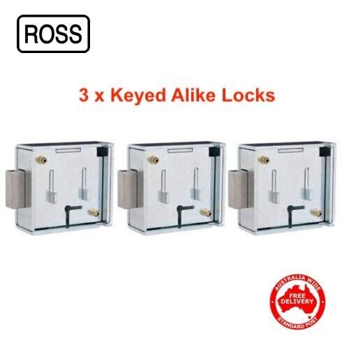 ROSS 6 Lever Safe Locks-Keyed Alike Triple 600AL-2 Keys-Free Post! 08952673 - Picture 1 of 4