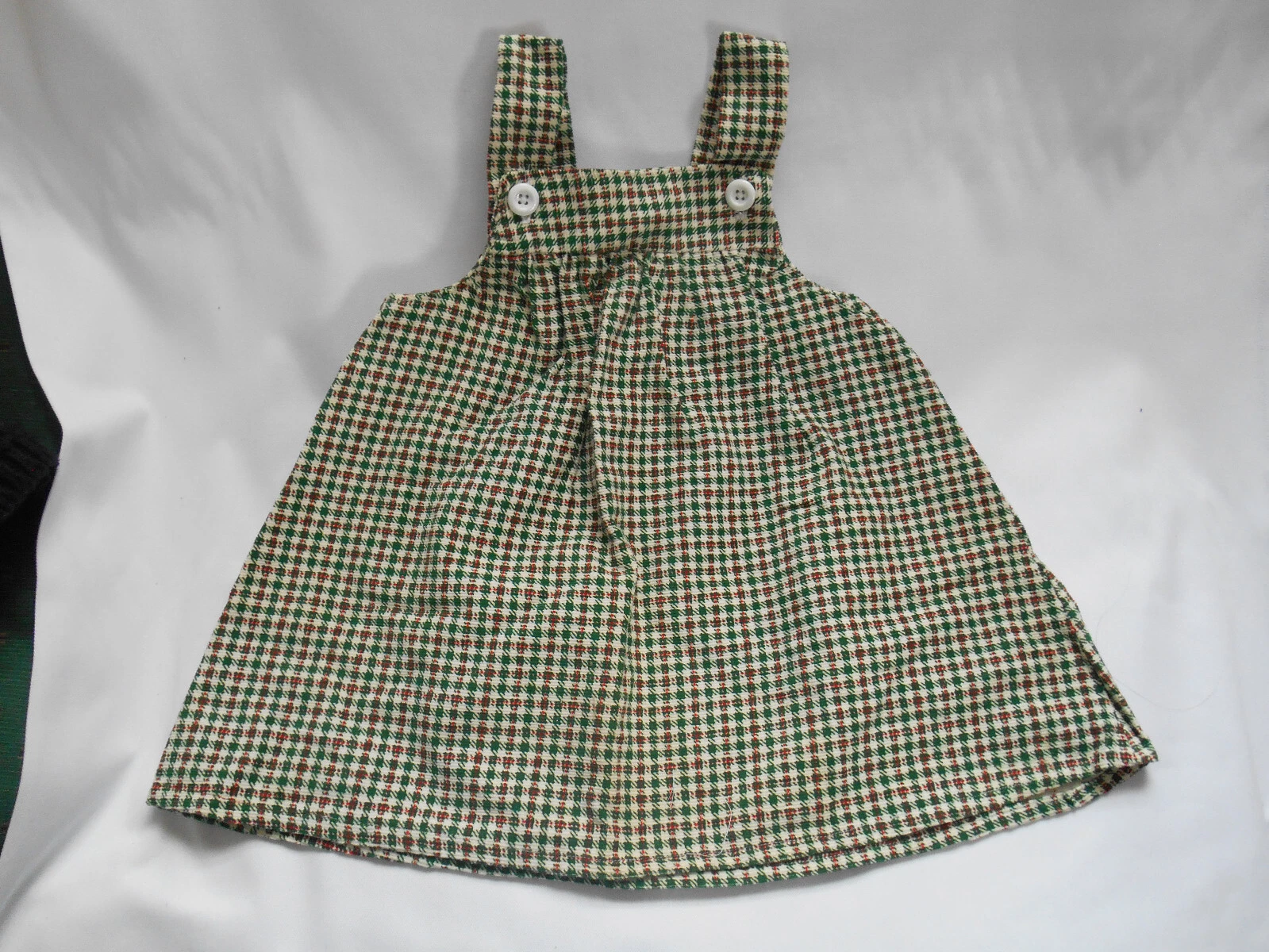 Toddler Clothes Girls Jumper Red and Green Corduroy Handmade 2T