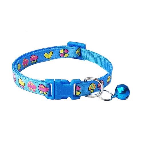 Adjustable Footprint Pattern Cat Collar with Bell Cat Small Dog Kitten Pet Puppy - Picture 11 of 23