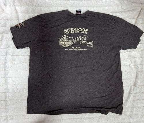 Harley Davidson Henderson, NV Braun Herren 3XL Baumwolle Kurzarm T-Shirt - Bild 1 von 7