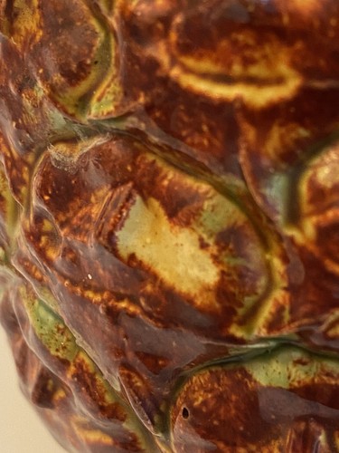 Dodie Thayer Signed Pineapple Vase Majolica 5" Vintage Palm Beach - Picture 10 of 11
