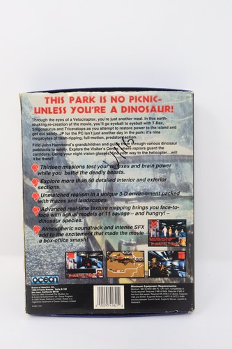 Jurassic Park-IBM PC game-Ocean-3 high density 3.5" floppy discs in original box - Picture 2 of 11