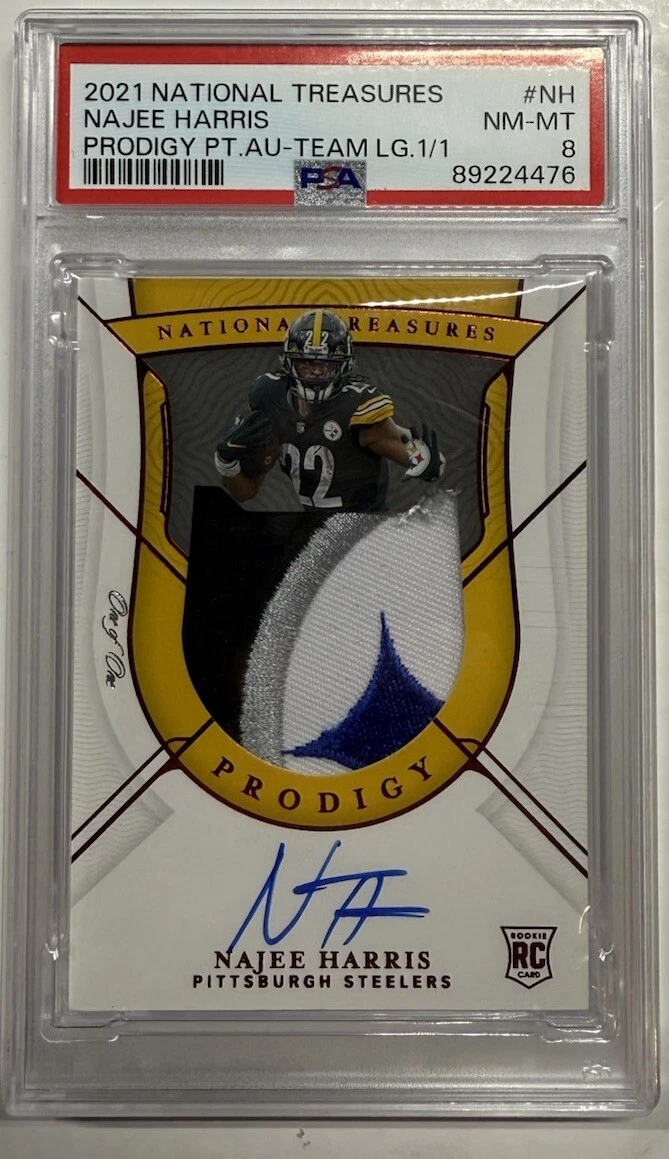 Najee Harris Panini National Treasures Prodigy Patch Autographs #NH Team Logo 1/1