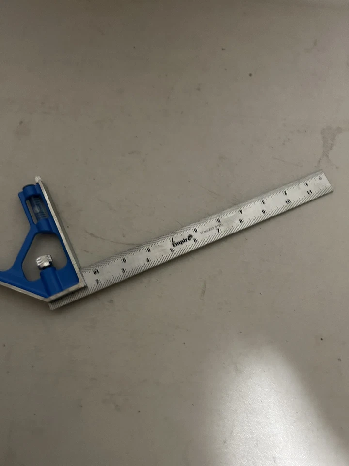 Empire Level E250 12" True Blue Stainless Steel Blade Combination Square Level - Image 2 of 4