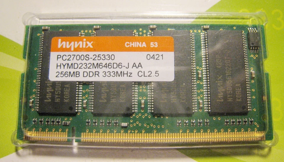 1GB PC2700 DDR 333MHz 200pin Memory SODIMM for Notebooks Brand New - Image 2 of 4