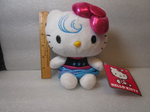 2013 Hello Kitty 8” Winter Weather Plush lightening thunderbolt outfit  NWT - Afbeelding 1 van 8