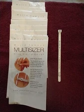 1 Pack New Multisizer Ring Gauge, Measures US Sizes 1-17, White W Blk Letters.
