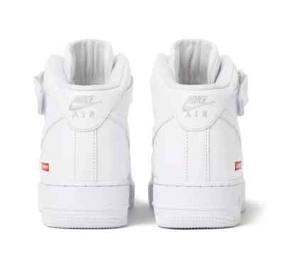 Supreme × Nike Air Force1 Mid'White'FW24 FZ8784-100 Supreme Nike Air Force 1 Mid White FW24 (Men's