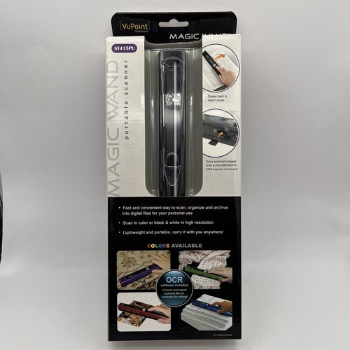 VuPoint Magic Wand Handheld Scanner Purple Portable ST415PU NEW NIB