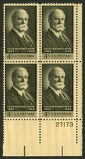 #1195 4c Charles Evans Hughes, Plate Block [27173 LR] **ANY 5=FREE SHIPPING**
