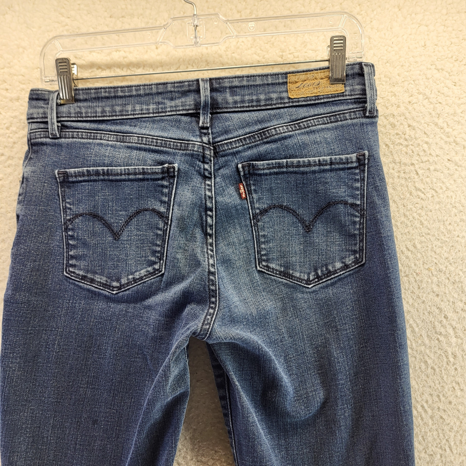 Levi's Demi Curve Jeans Womens 8 /29 Blue Mid Rise Slim Skinny Leg Denim Red Tag thumbnail 13