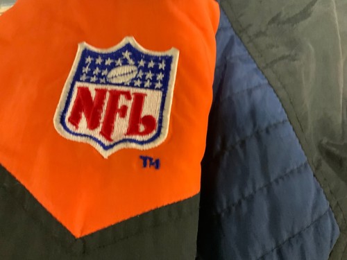 Vintage Chicago Bears Starter Winter Jacket Puffy NFL Mens L Rare Full Zip Coat - Picture 4 of 19