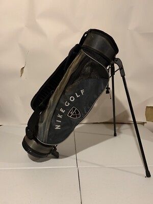 Nike Golf Bag Black/ Silver With Attached Stand Padded Strap