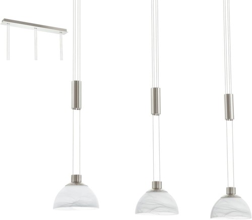 Eglo LED Pendelleuchte Hängeleuchte "MONTEFIO" 3-flammig Edelstahl EEK:E(SpkA-G) - Bild 4 von 5