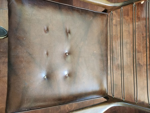 Mid century Modern Danish Walnut Chair Made for Selig Length app. 35" L 29" W - Picture 5 of 11