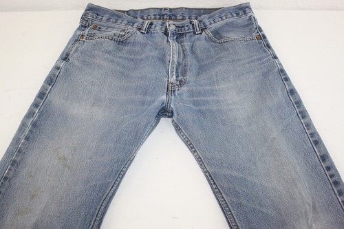 Levi's 505 Men's 36 x 30 Regular Straight Denim Jeans - Holes #B753 - Picture 5 of 9