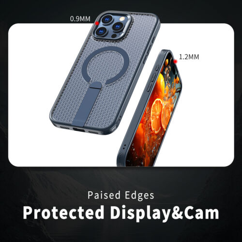 Wärmeableitung Robust Ständer Magnetische Hülle für iPhone 16 Pro Max 16 15 14 - Bild 4 von 19