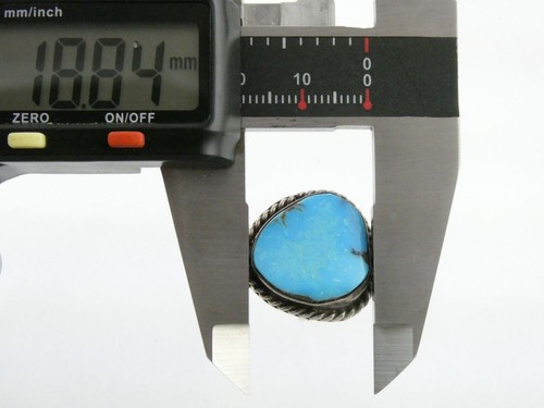 Anillo turquesa de plata esterlina del suroeste 5,7 gramos talla 6 cabujón de forma libre - Imagen 4 de 10