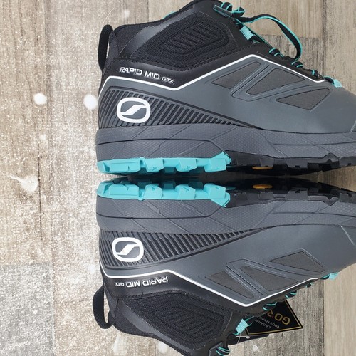 Scarpa Rapid Mid GTX Womens Hiking Shoes Sz 7.5 Anthracite Turquoise Boots - Picture 6 of 12