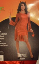 Women's Halloween Sensations Red Devil 2 Pc Costume Outfit Sizes S, M