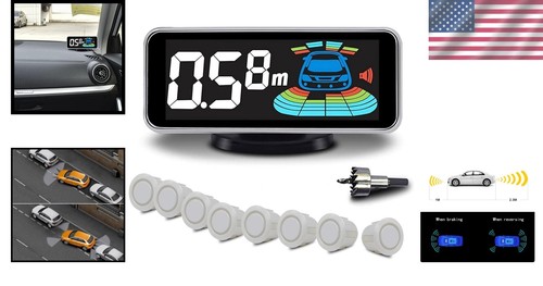 Deluxe Backup Parktronic System with 8 Sensors & Real-Time LCD Distance Display - Picture 2 of 10