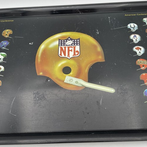 VTG 1971 NFL NFC & AFC Helmets Serving Tray 20x12” Lions Cowboys Patriots Oilers - Picture 3 of 14