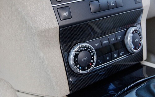 For Benz GLK 2009-2011 2012 ABS Carbon Fiber Air Conditioning Switch Panel Trim - Foto 9 di 10