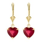 Fashion Gold Pink Zircon Heart-Shaped Pendant Earrings Party Jewelry Gift
