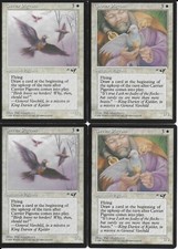 MTG: CARRIER PIGEONS dual art Alliances COMMON; played, Excellent condition x4