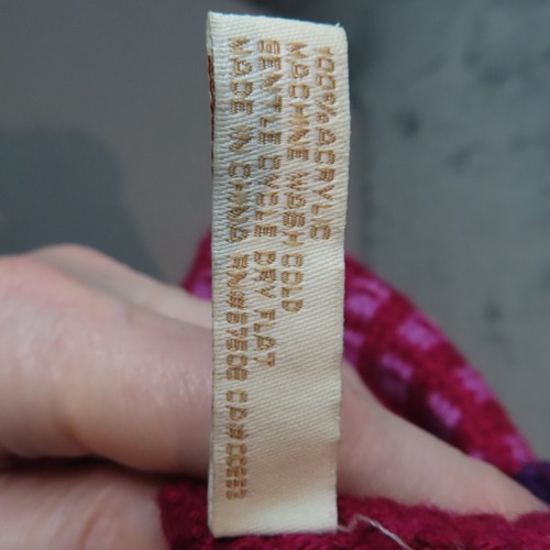 COLLECTION 18 Infinity Scarf Pink Purple Fuchsia Geometric Striped Knit 10x61" - Picture 4 of 7