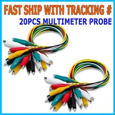 10Pcs Double-ended Wire Crocodile Alligator Clips Test Leads Jumper Cable