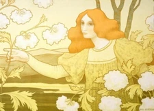 The Snowballs – Paul Berthon 1901 Print – French Art Nouveau Decorative Decor