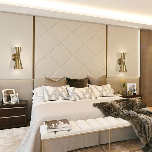Brass Wall Sconce, Mid Century Modern Sconce Wall Lighting, Up Down Gold Wall... - Picture 7 of 9