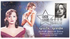 AO-3943-2, 2005,  Greta Garbo, FirstDay Cover, Pictorial  Postmark, Add-on cache