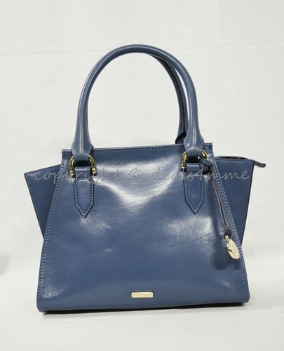 NWT Brahmin Mini Priscilla Smooth Leather Satchel/Shoulder Bag in Dusk Topsail - Picture 8 of 12