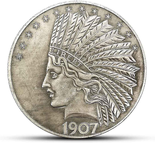 A+Uncirculated 1907 Antique Indian Head Ten Dollar Coin - Perfect for Collectors - Picture 10 of 11