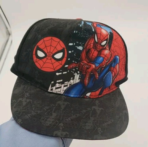 Spiderman Hat Youth Large Fits Most Black Youth Snapback