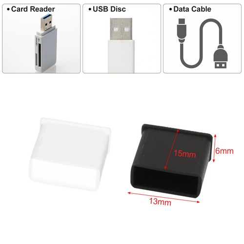10Pcs Black Clear Plastic USB A Male Anti-Dust Cap Cover Protector - Photo 2/4