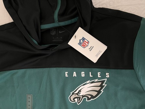 Philadelphia Eagles Alternate Green Hooded Nike Long Sleeve T-Shirt Men’s XL New - Picture 5 of 5